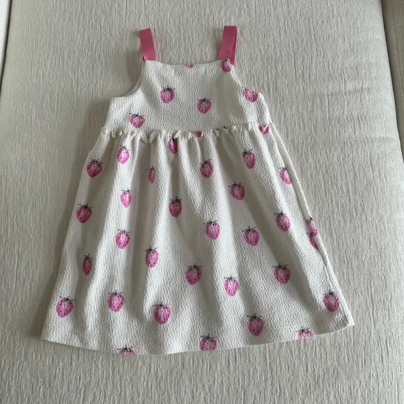 Zara Girls strawberries print sleeveless dress - Picture 5 of 7